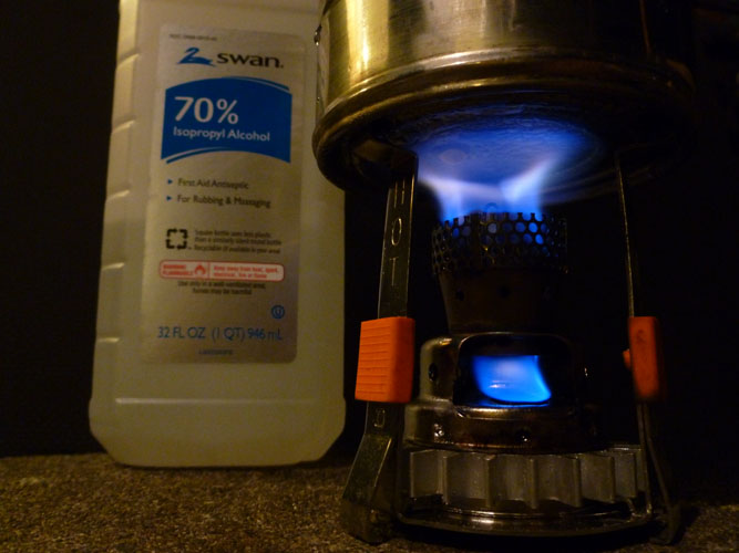 G-Micro PSL Wax Gasifier Burning 70% Rubbing Alcohol