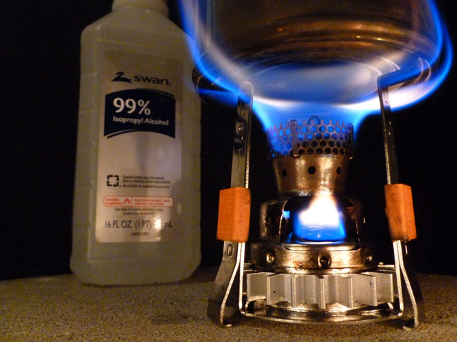 G-Micro PSL Wax Gasifier Burning 99% Isopropyl Alcohol