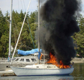 Stove Fire on Boat